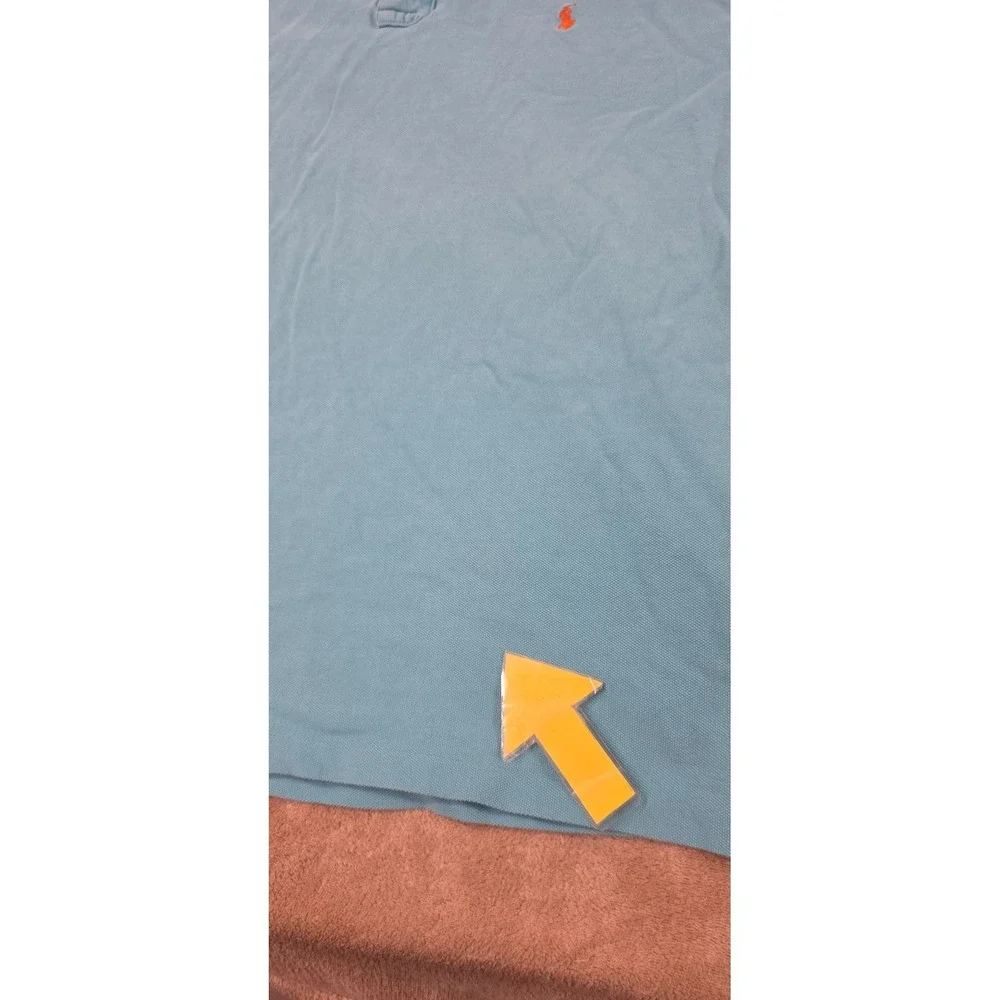 Vintage Polo Ralph Lauren Polo Shirt size XXL Light Blue Cotton Short Sleeve